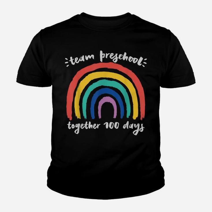 Team Preschool Together 100 Days Rainbow Teacher Student Youth T-shirt