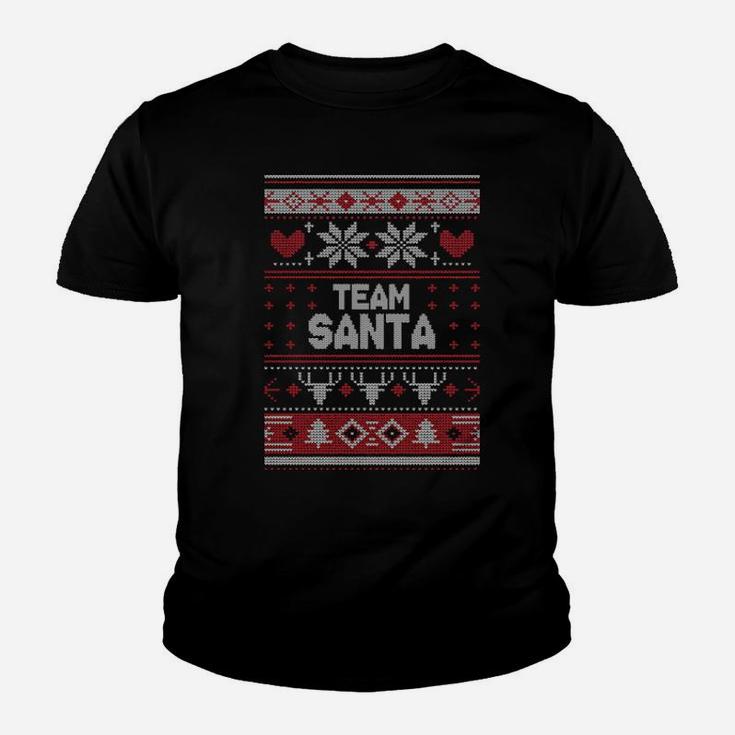 Team Santa Family Matching Ugly Youth T-shirt