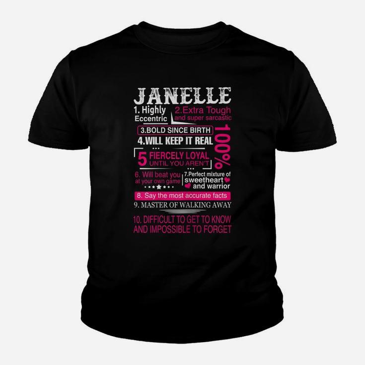 Ten Facts About Women Name Is Janelle First Name Gift Youth T-shirt