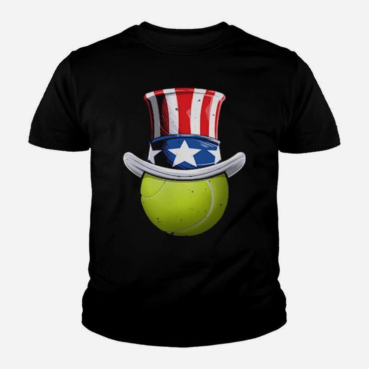 Tennis Ball 4Th Of July Uncle Sam American Flag Youth T-shirt