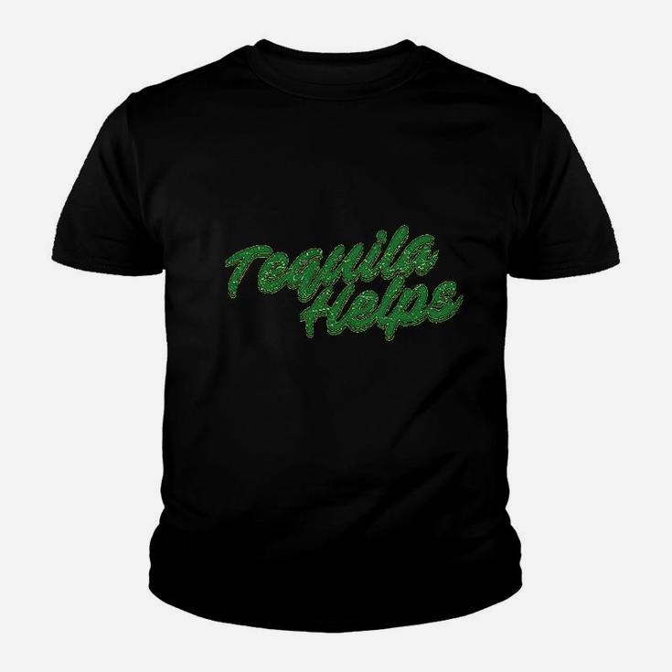 Tequila Helps Funny Mexico Drinking Taco Tuesday Margarita Youth T-shirt