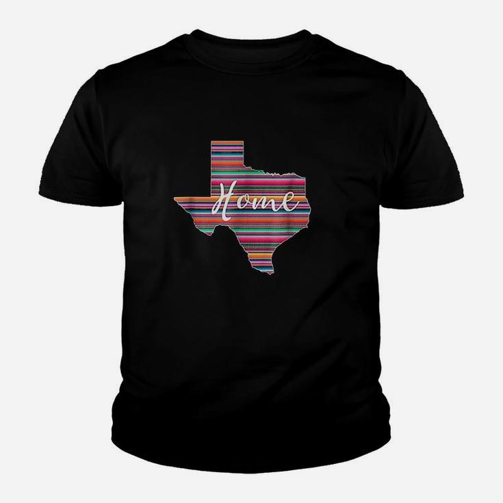 Texas Home Rustic Serape Print State Pride Youth T-shirt