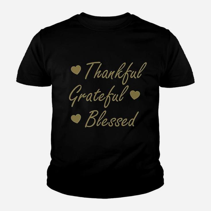 Thankful Grateful Blessed Youth T-shirt