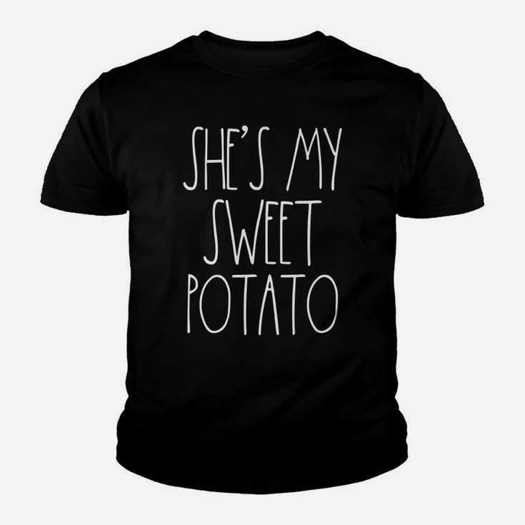 Thanksgiving Couples Shirts She's My Sweet Potato I Yam Set Youth T-shirt