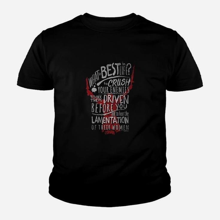 The Barbarian What Is Best In Life Youth T-shirt