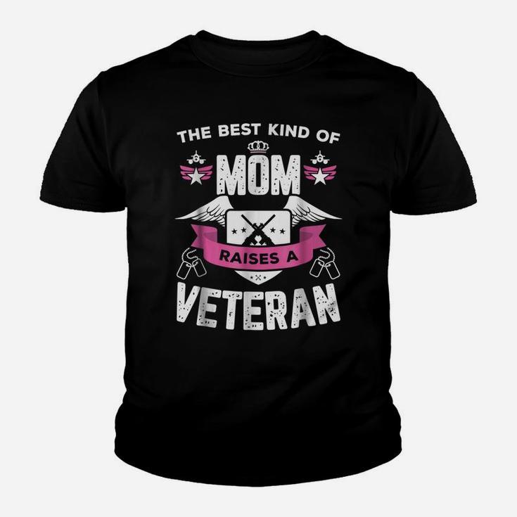 The Best Kind Of Mom Raises A Veteran Mother's Day Youth T-shirt