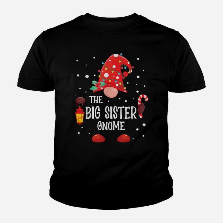 The Big Sister Gnome Matching Family Christmas Gnome Pajama Youth T-shirt
