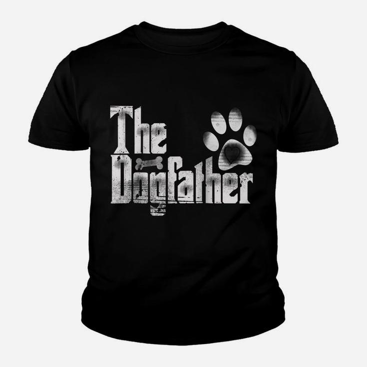 The Dogfather Bone Dog Lover Dad Funny Father's Day Gifts Raglan Baseball Tee Youth T-shirt