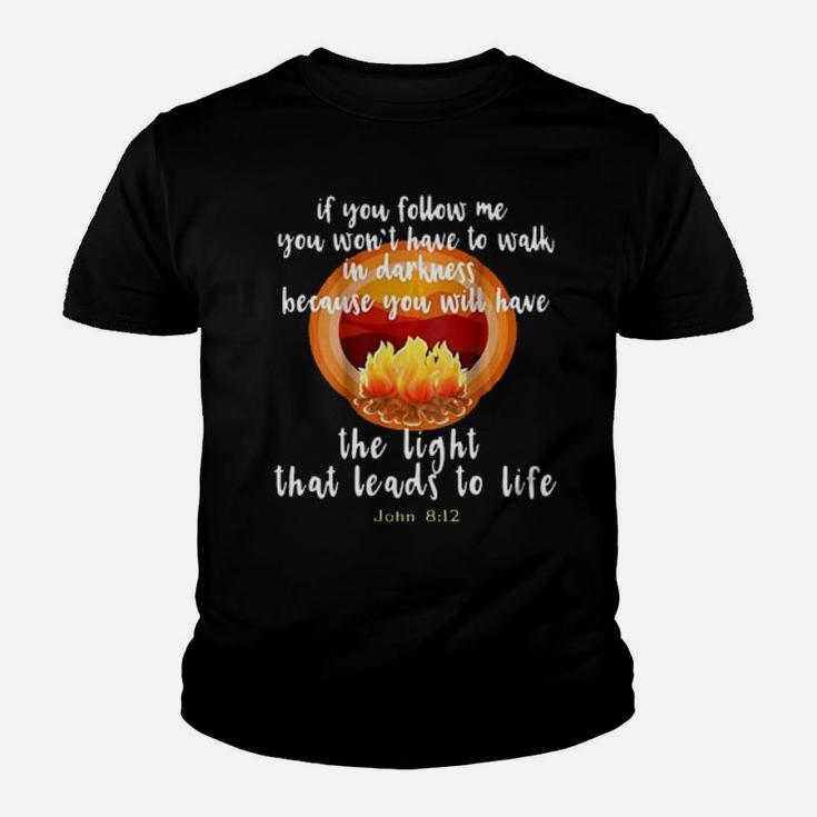 The Light That Leads To Life John 8 12 Christian Youth T-shirt