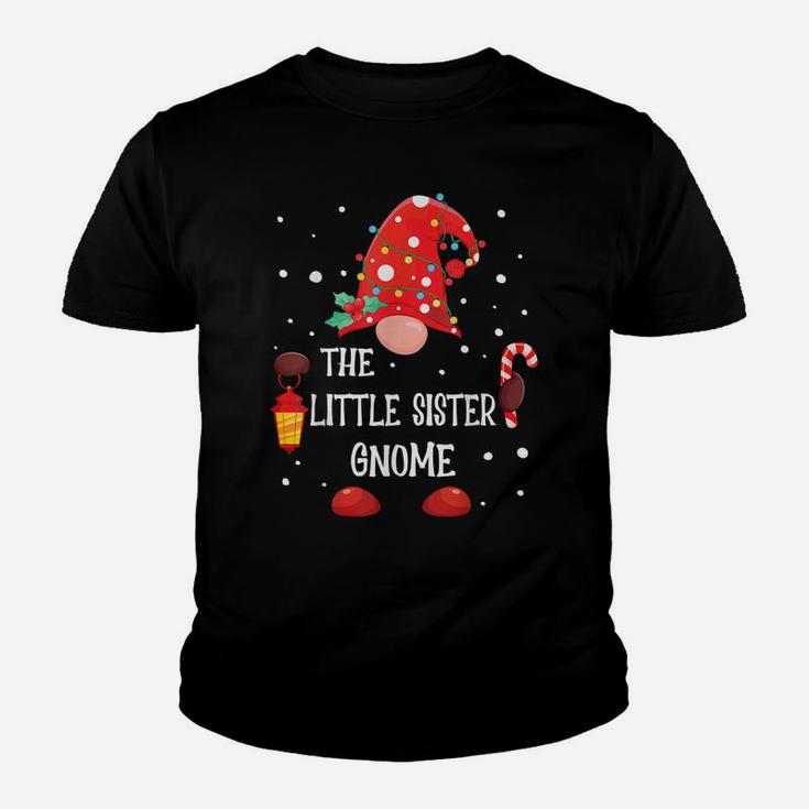 The Little Sister Gnome Matching Family Christmas Gnome Youth T-shirt