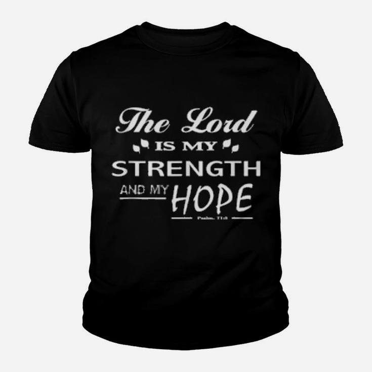 The Lord Is My Strength Cute Christian Youth T-shirt