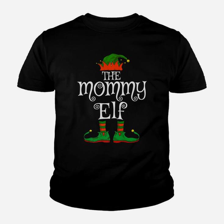 The Mommy Elf Family Matching Funny Christmas Gift Mom Youth T-shirt