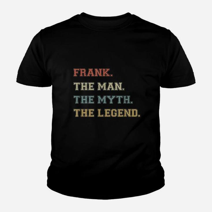 The Name Is Frank The Man Myth And Legend Varsity Style Youth T-shirt