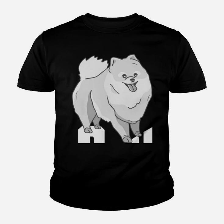 The Pomfather - Pom Father Funny Dog Dad Pomeranian Lover Youth T-shirt