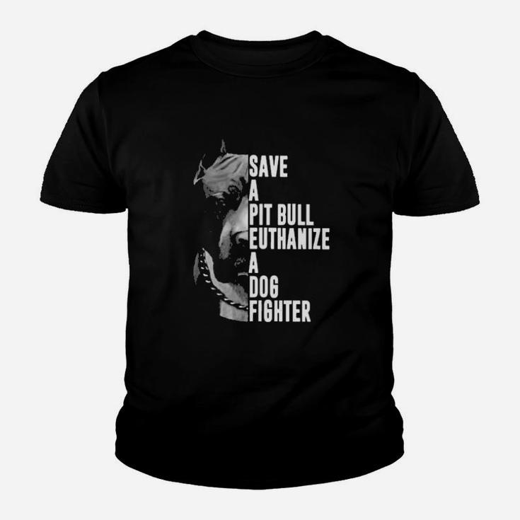 The Rock Save A Pit Bull Euthanize A Dog Fighter Youth T-shirt