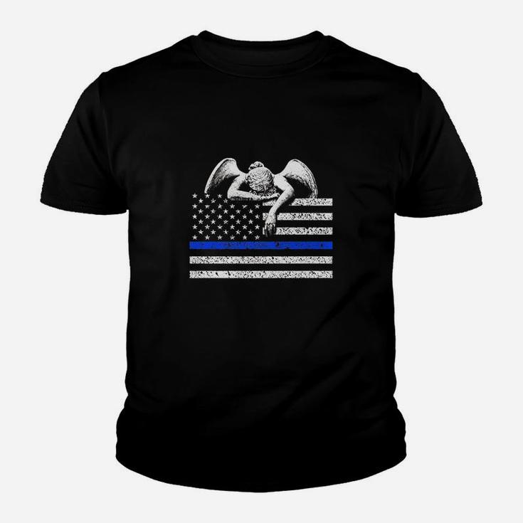 Thin Blue Line Flag To Honor The Fallen Police Youth T-shirt
