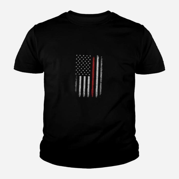 Thin Red Line Flag  American Patriot Youth T-shirt