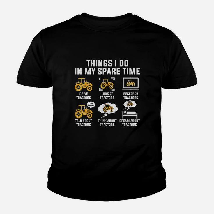 Things I Do In My Spare Time Drive Tractors Youth T-shirt
