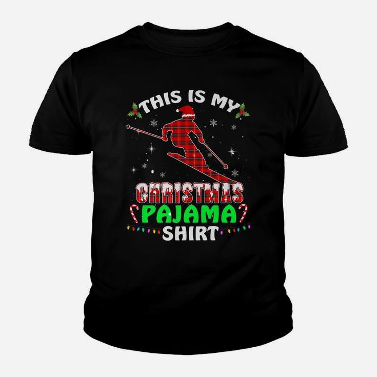 This Is My Christmas Pajama Xmas Funny Ski Gifts Youth T-shirt