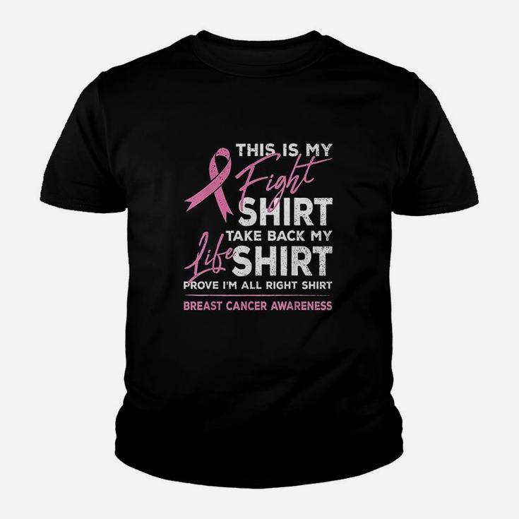 This Is My Fight Awareness Pink Ribbon Youth T-shirt