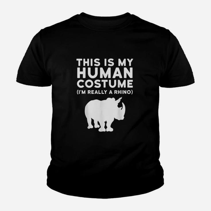 This Is My Human Costume I Am Really A Rhino Youth T-shirt