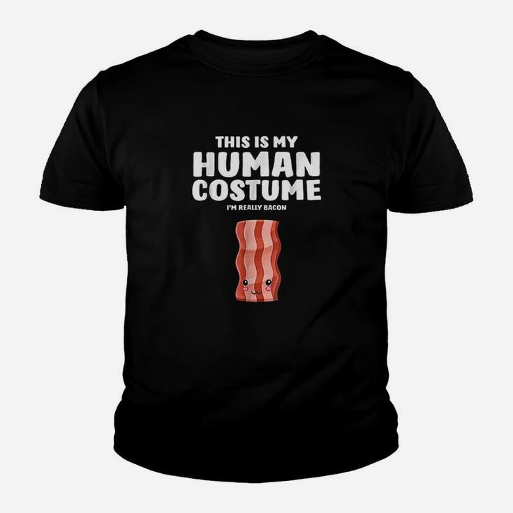 This Is My Human Costume Im Really A Bacon Youth T-shirt