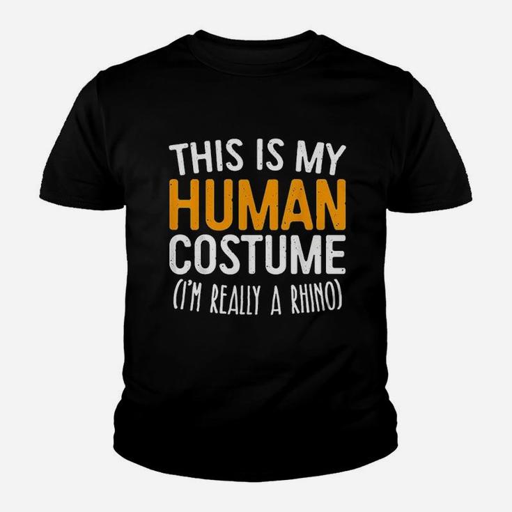 This Is My Human Costume Im Really A Rhino Youth T-shirt