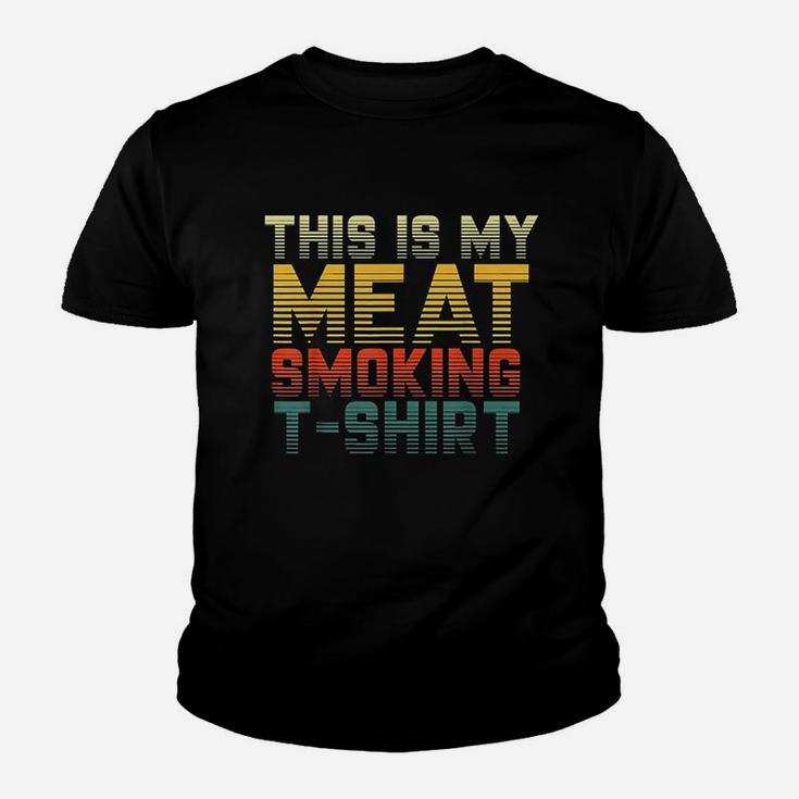 This Is My Meat Smoking Retro Vintage Bbq Smoker Youth T-shirt