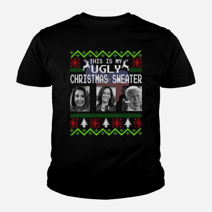 This Is My Ugly Christmas Anti-Biden Sweatshirt Youth T-shirt