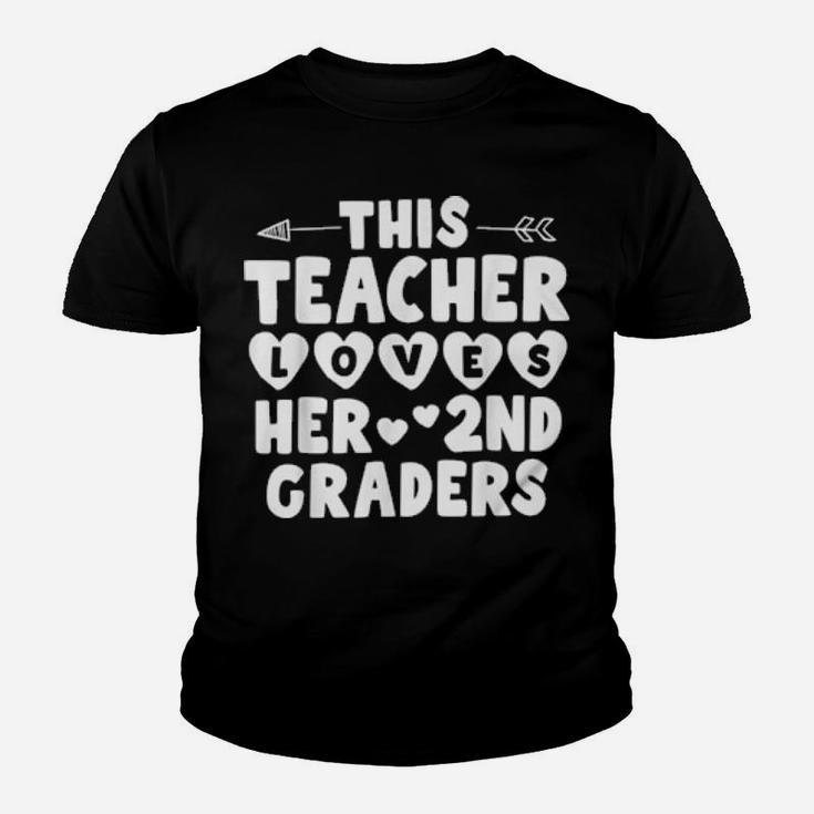 This Teacher Loves Her 2Nd Graders Class Teacher Valentine Youth T-shirt
