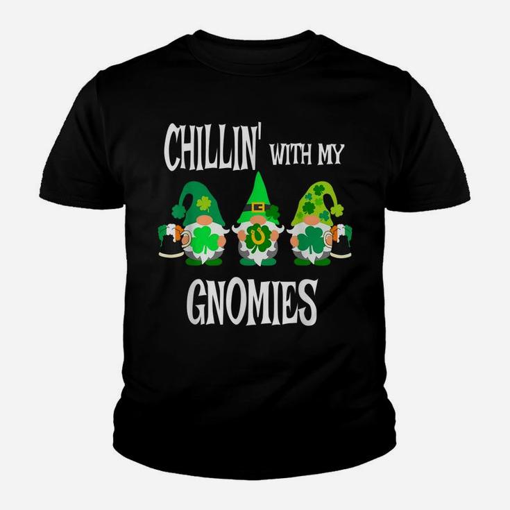 Three Gnome Saint Patricks St Paddys Clover Leaf Beer Youth T-shirt