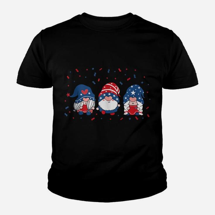 Three Gnomes Celebrating Independence Usa Day 4Th Of July Youth T-shirt