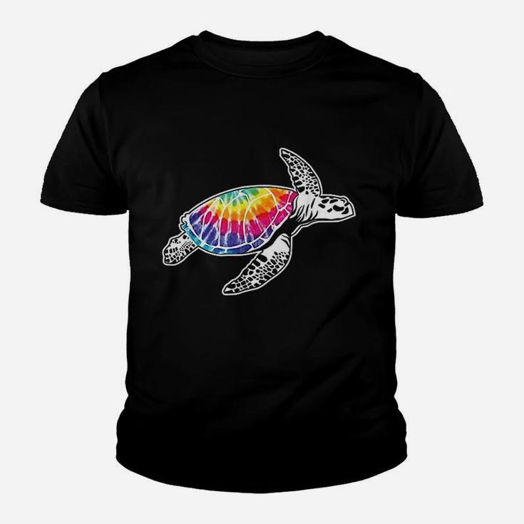 Tie Dye Sea Turtle Lovers Fun Hippie Retro Ocean Life Gift Youth T-shirt