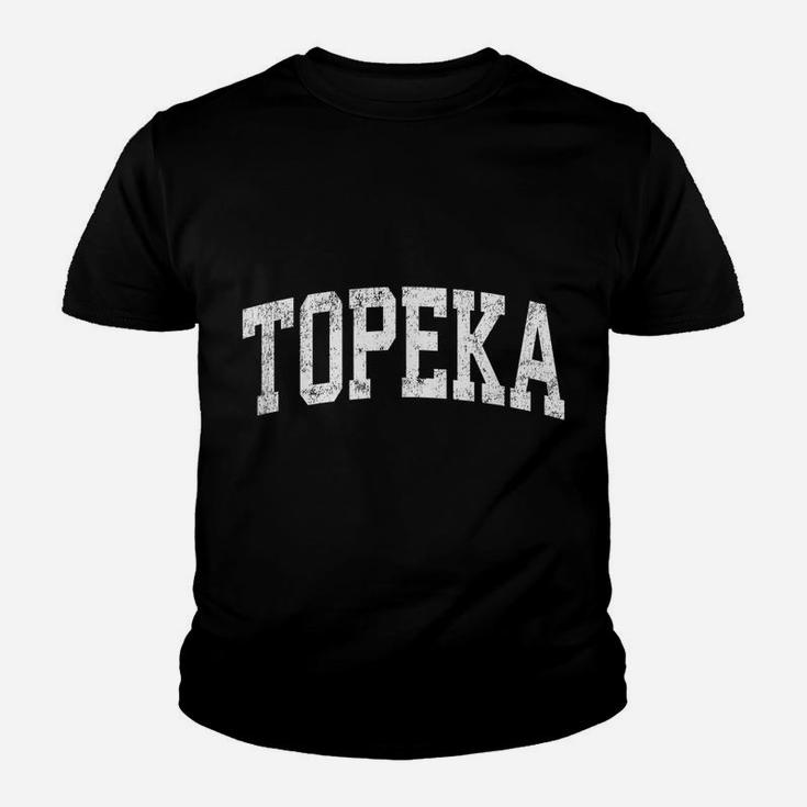 Topeka Kansas Ks Vintage Athletic Sports Design Youth T-shirt