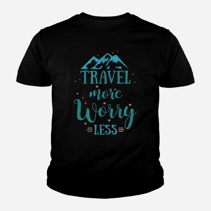 Travel More Worry Less With Mountains And Stars Youth T-shirt