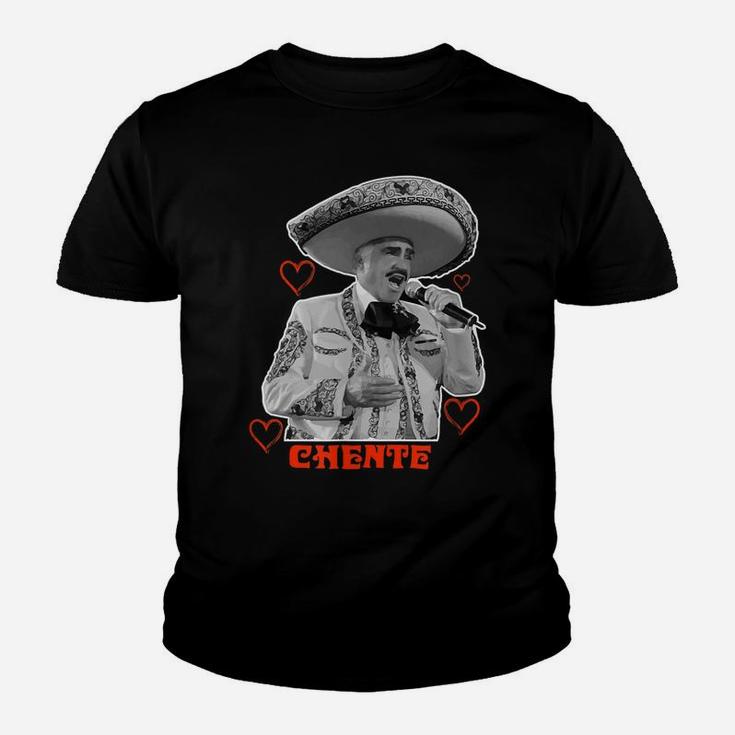 Tribute Chente Design With Red Heart Vicente Fernández Youth T-shirt