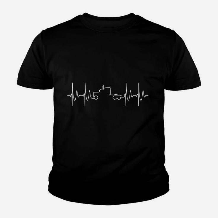 Truck Driver Heartbeat Youth T-shirt