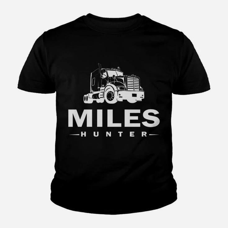Trucker, Miles Hunter, Truck, Driver, Never Stop, Moving Youth T-shirt