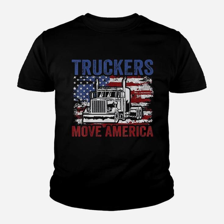 Trucker Truck Truck Driver Truckers Move America Youth T-shirt