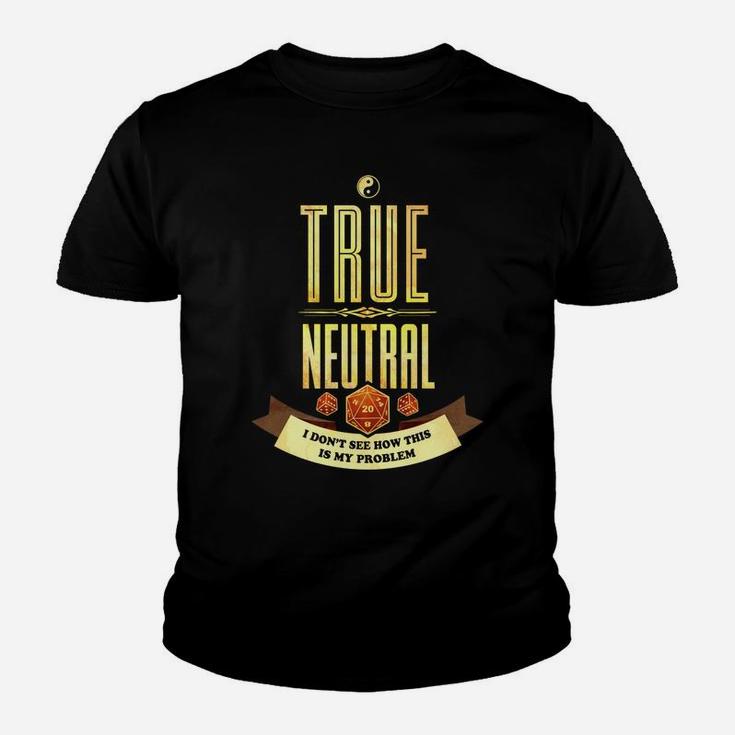 True Neutral D20 Dice Rpg Alignment Youth T-shirt