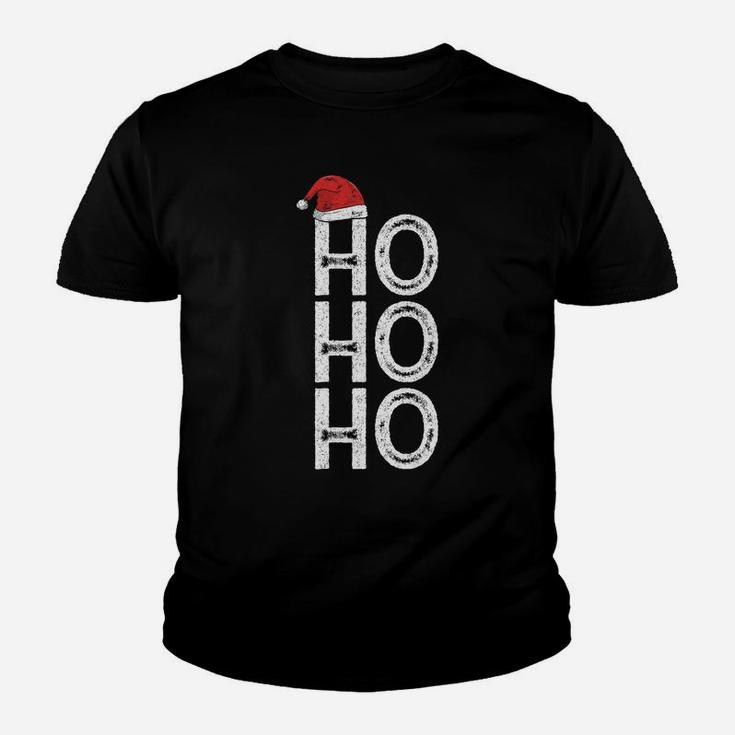 Ugly Xmas Merry Christmas Santa Claus Hat Snowflake Ho Ho Ho Youth T-shirt