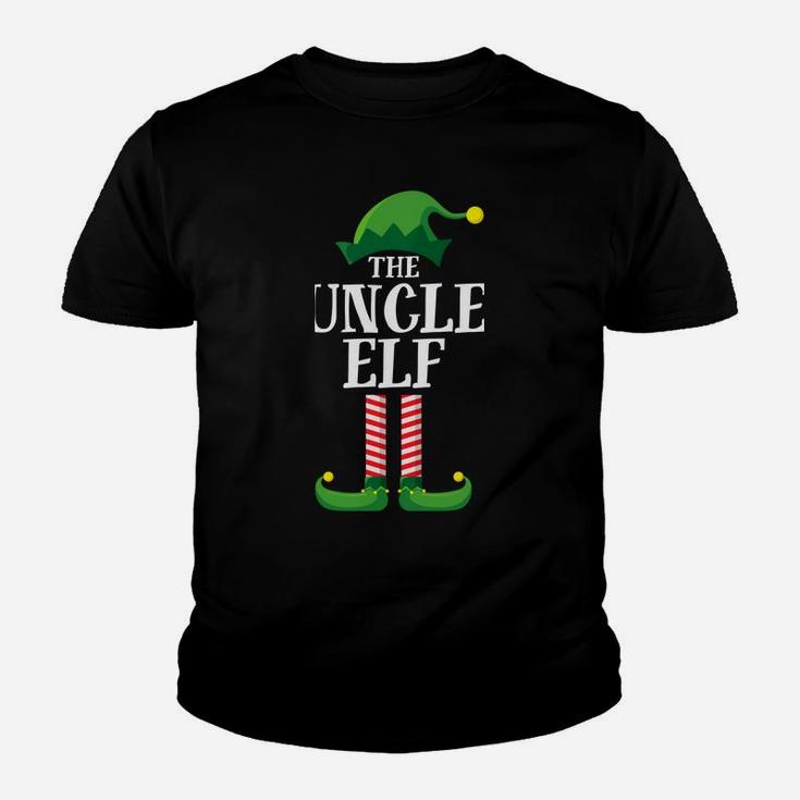 Uncle Elf Matching Family Group Christmas Party Pajama Youth T-shirt
