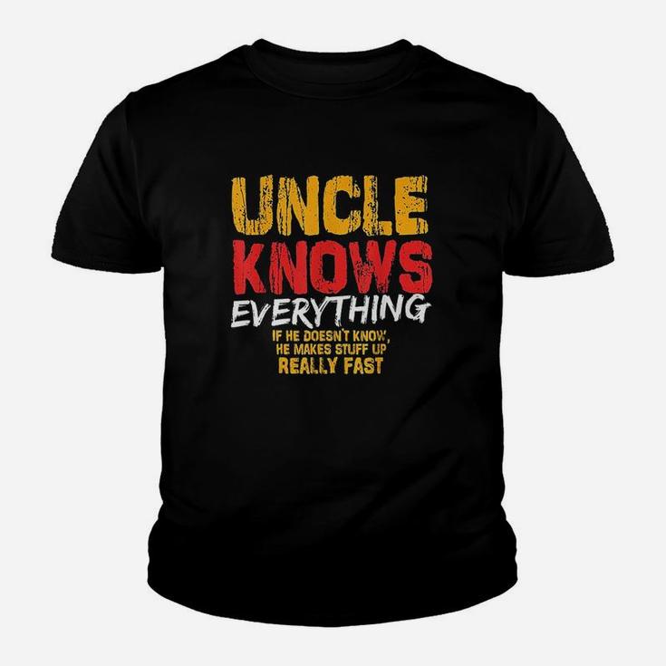 Uncle Knows Everything Funny Uncle Fathers Day Gifts Youth T-shirt
