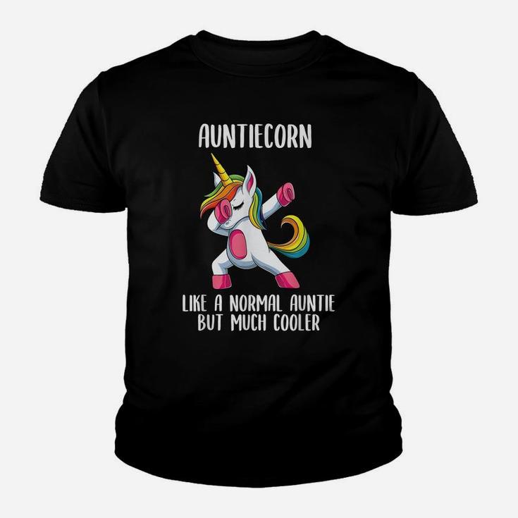 Unicorn Auntie Girl Birthday Party Apparel, Auntiecorn Cute Youth T-shirt
