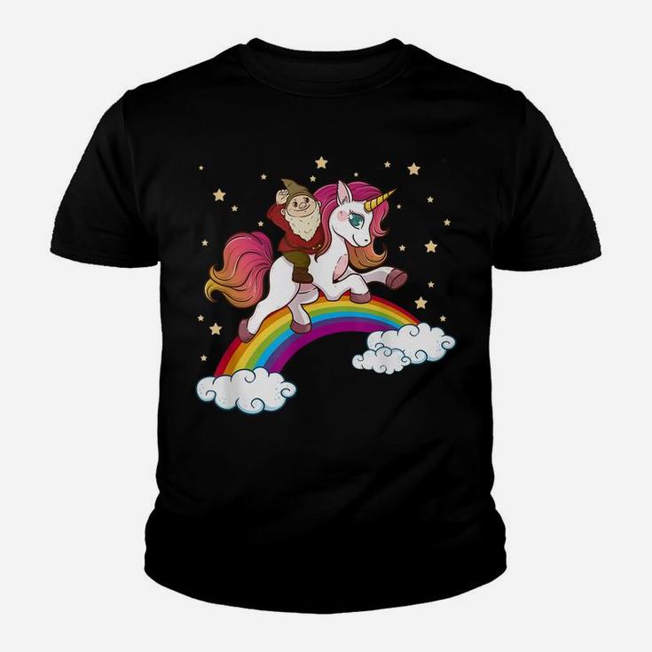 Unicorn Rainbow Gnome Sleeping Dream Star Youth T-shirt