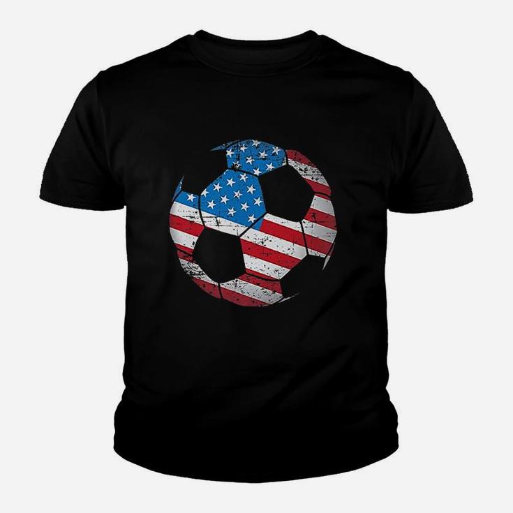 United States Soccer Ball Flag Jersey  Usa Football Youth T-shirt
