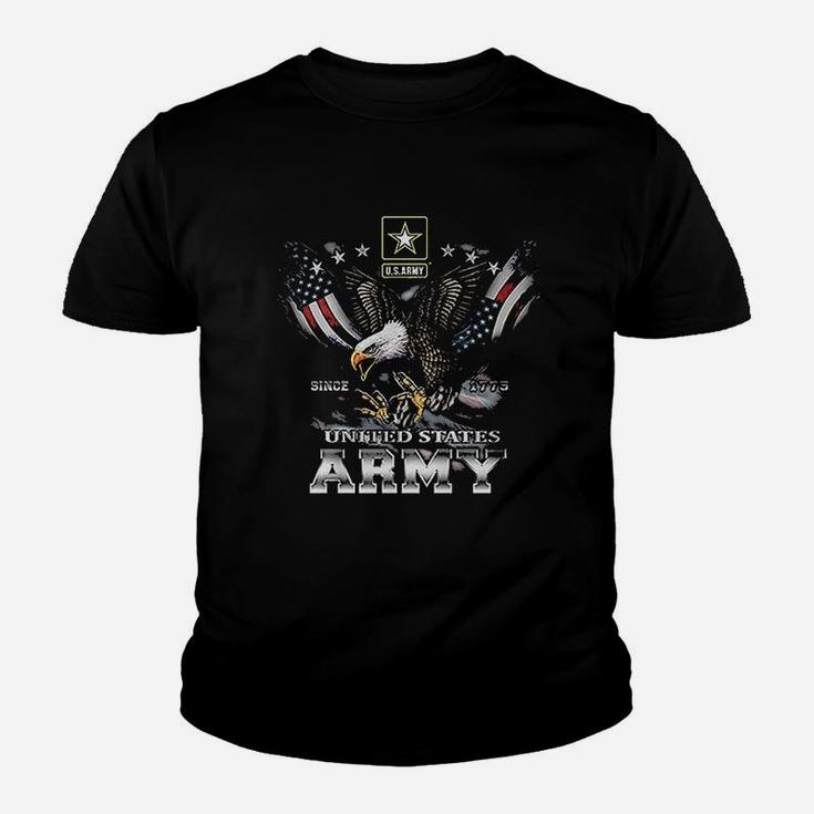 Us Army Since 1775 Eagle Usa American Flag Wings Youth T-shirt