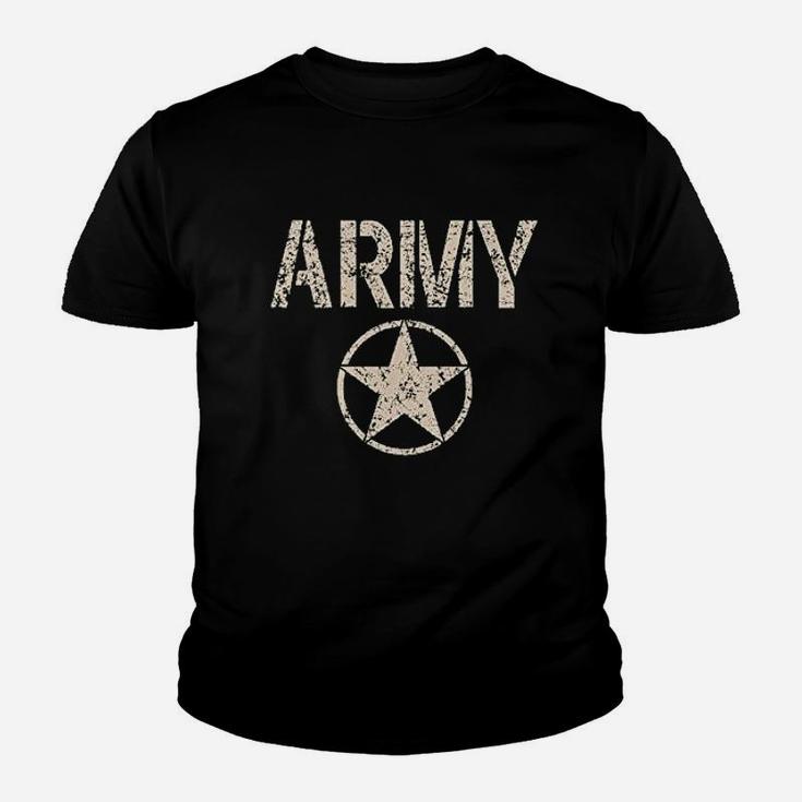 Us Army Star With Flag Youth T-shirt