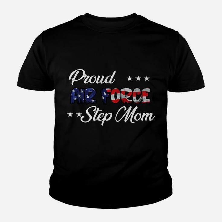 Us Flag Bold Proud Air Force Step Mom Youth T-shirt