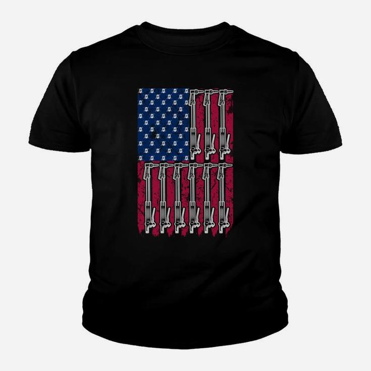 Us Flag Patriotic Weld Tee Welding Welder Christmas Gift Sweatshirt Youth T-shirt